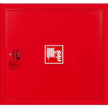 Hydrant DN33 wnękowy, wąż 20m, ocynk fasada, zamek patent, RAL 3000