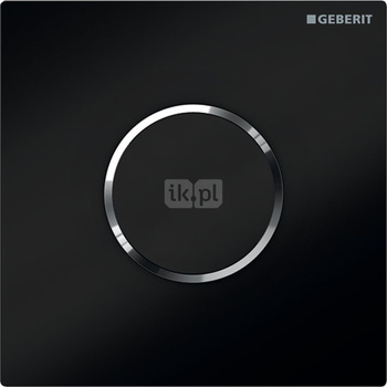 Elektroniczny zawór spłukujący Geberit do pisuaru, zasilanie bateryjne, Typ 10, czarny-chrom bł.