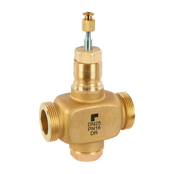 Zawór przelotowy DN 15, Kvs=1,6, grzyb z mosiądzu, GZ, 20 mm