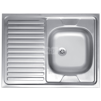 Zlewozmywak 1-komorowy 60x80, nakładany, lewy, LEN