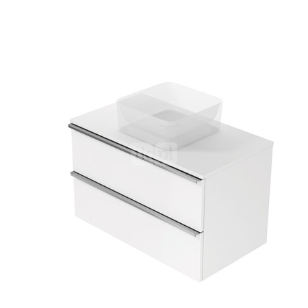 SZAFKA Z BLATEM VIRGO 80 SZARA Z CZARNYMI UCHWYTAMI ZMONT.