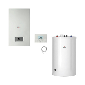 Pakiet - Kocioł gazowy jednofunkcyjny SAUNIER DUVAL Thelia Condens AS 18 kondensacyjny wiszący 5.3-19.1kW + Regulator systemowy MiPro + Zasobnik c.w.u FE 150/6 BM