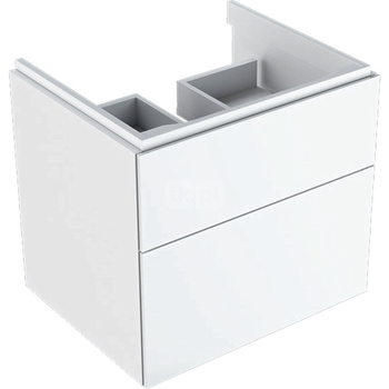 Szafka Xeno2 pod umywalkę 60 cm, 2 szuflady, biały połysk