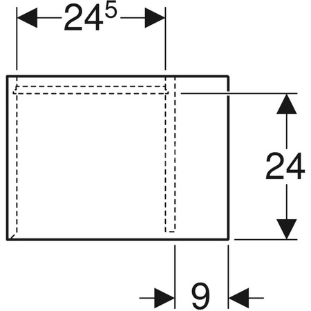 Element boczny iCon 37 cm x 40 cm x 27,3 cm, Dąb / Melamina, struktura drewna