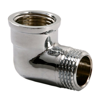 Kolanko mosiężne 3/4" nakrętno-wkrętne chrom