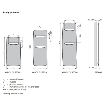 Grzejnik płytowy ZEHNDER Vitalo Spa, 1800/690mm, kolor Biały, moc 1036W