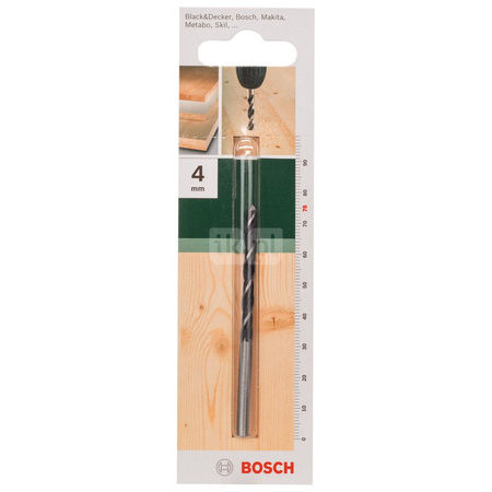 Wiertła spiralne do drewna D = 4,0 mm, L = 75 mm