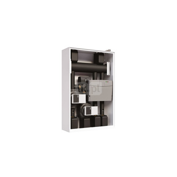 Zewnętrzny moduł hydrauliczny z możliwością pracy w trybie chłodzenia - 1 strefa gorąca, 1 strefa chłodna (podłogowa) z wbudowanymi 2 pompami modulowanymi, zaworem mieszającym z siłownikiem oraz układem sterowania do połączenia z pompą ciepła