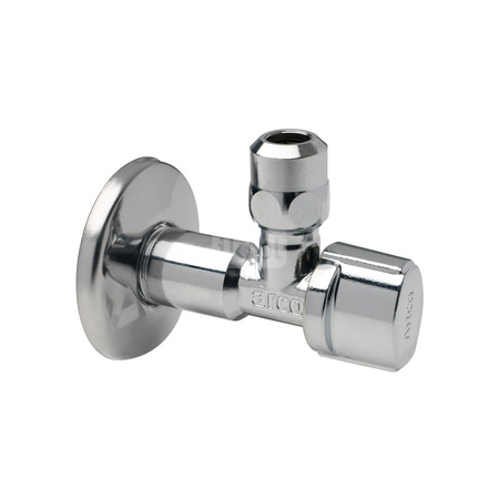 A80 zawór kątowy 3/8 GZ x 3/8 GZ, nakrętka długa 10, uchwyt Nova