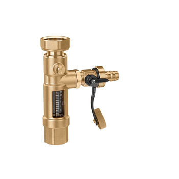 Zawór z przepływomierzem 1-13L/MIN z zaworem spustowym, 3/4"