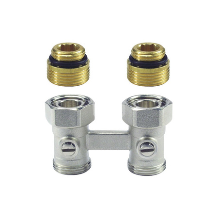 Zawór prosty, podwójny z odcięciem, 1/2", (minimalne zamówienie 10 szt.)