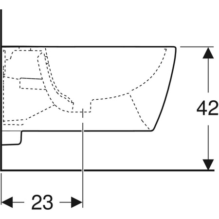 Bidet wiszący iCon, ukryte mocowania, 53 cm, z przelewem