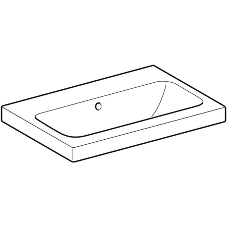 Umywalka iCon Light, krótka 60 cm, bez otworu, z przelewem,