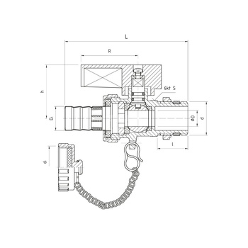 1809/BV-026 Zawór kulowy spustowy 1/2"