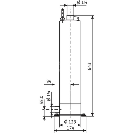 Pompa głębinowa WILO Sub TWI 5 częstotliwość 50 Hz, moc 1.5kW, prędkość obrotowa 2810obr/min