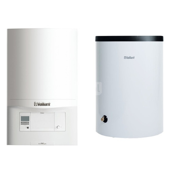 Pakiet - Kocioł gazowy jednofunkcyjny VAILLANT ecoTEC pro VC 186/5-3 kondensacyjny wiszący 5.7-20.0kW + Czujnik c.w.u.  + Zasobnik c.w.u VIH R 120/6B