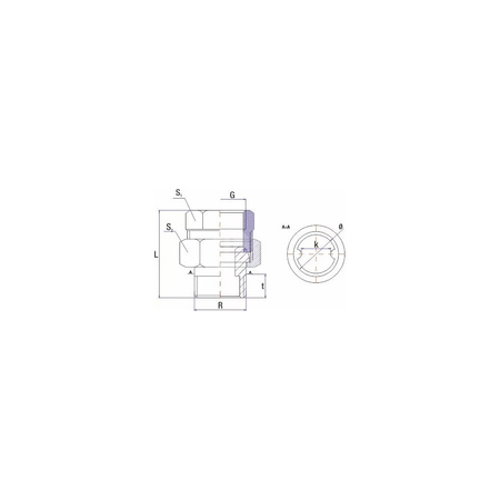 Śrubunek RUMET Mosiądz 1/2'' x 1/2'' (GW x GZ)