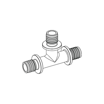 TECEflex - Trójnik 90st. z mosiądzu standard 16 x 16 x 16 mm