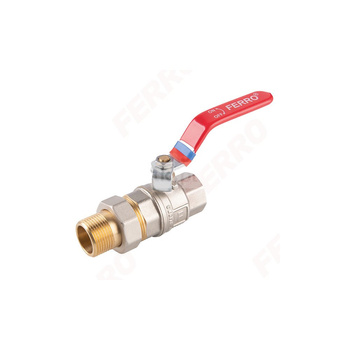 Zawór kulowy nakrętno-wkrętny z dźwignią, ze śrubunkiem, 1 1/4", F-Power