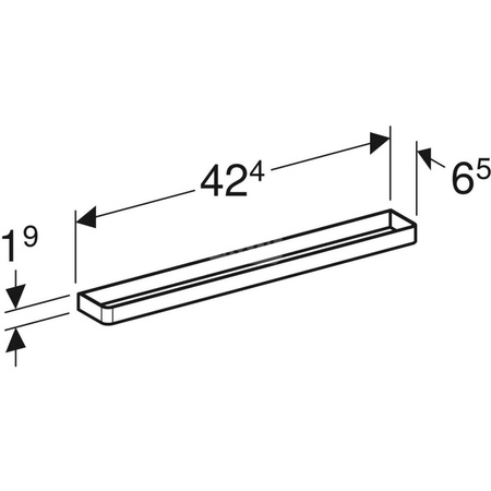 Uchwyt na ręczniki iCon 42,4x1,9x4,9 biały