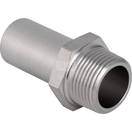 Przedłużka  GEBERIT  Mapress Edelstahl z gwintem zewn.  Stal nierdzewna  x Stal nierdzewna 42mm  DN 40 x 1 1/2'' (Końcówka wciskowa x Gwint zewnętrzny gazowy stożkowy)