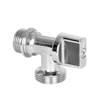 L94 Delta zawór kątowy pralkowy, 1/2 GZ x 3/4 GZ, z rozetą