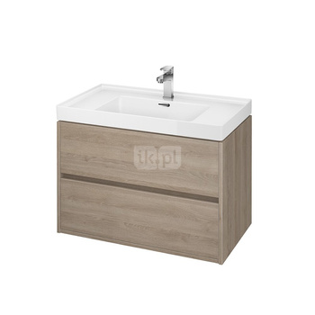 SET B115 CREA 80 DĄB ZMONT ( SZAFKA + UMYWALKA) WIRT.