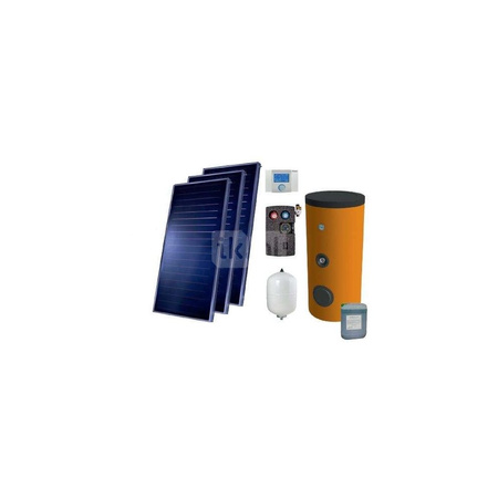 Solarny pakiet promocyjny Viteco 4: 3 kolektory słoneczne płaskie VSC ES2V/2,0S HE (rama - naturalne aluminium) + wymiennik sola