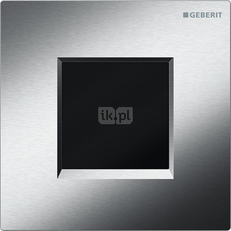 Elektroniczny zawór spłukujący Geberit do pisuaru, zasilanie bateryjne, Typ 30, chrom szczotk.-chrom bł.