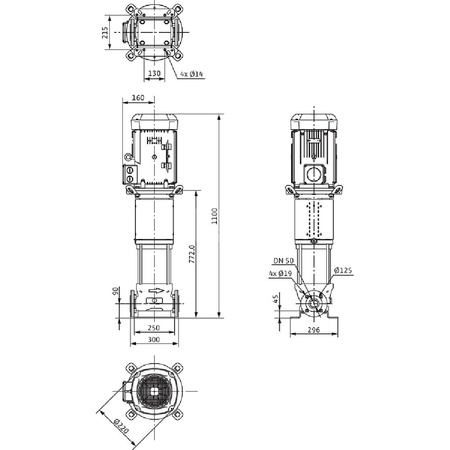 Wysokociśnieniowa pompa do wody Wilo-Helix V 1608-1/25/E/KS/400-50