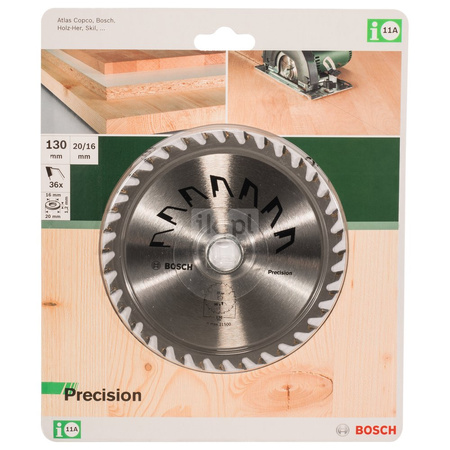 Tarcza pilarska PRECISION D = 130 mm, otwór = 20 mm, Z = 34