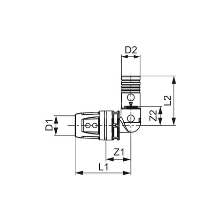 Kolano 90' TECE TECELOGO Tworzywo 20mm x 20mm (PZ x ZZ)