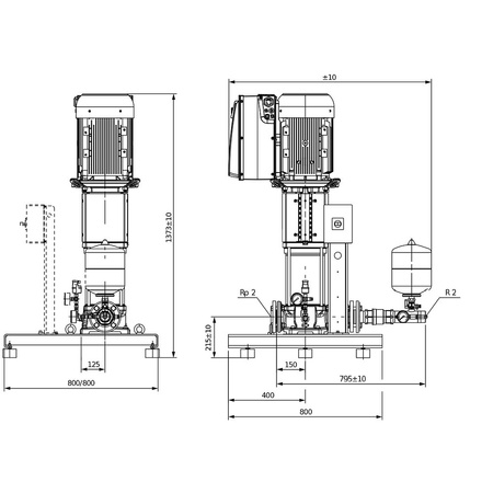 Hydrofor WILO SiBoost Smart 1 Helix VE częstotliwość 50/60 Hz, prędkość obrotowa 2900obr/min