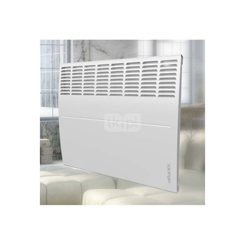 Konwektor elektryczny F-120 (model wiszący) wyposażony w stelaż naścienny oraz przewód elektryczny zakończony wtyczką Euro 1000 W