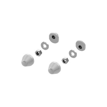 TECEprofil - Zestaw podkładek i nakrętek z maskownicami do montażu ceramiki wiszącej do wc, bidetu