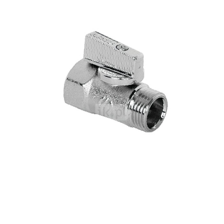 MINI zawór kulowy, 1/2 GZ x 1/2 GW, uchwyt niebieski