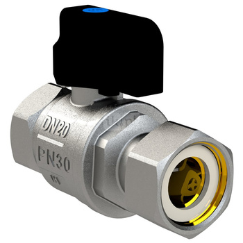 SENA VA30 Zawór kulowy prosty do kotłów 1/2GW x 1/2RN pokr. Motylk