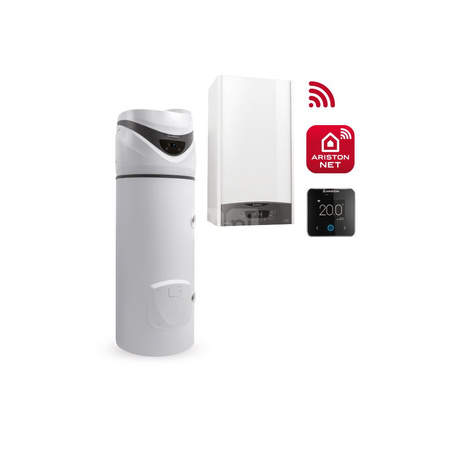 ONE NUO 24 NET pakiet kotła jednofunkcyjnego kondensacyjnego z powietrzną pompa ciepła, regulatorem pogodowym i zdalnym sterowaniem za pomocą aplikacji na smartfon