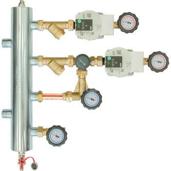Zestaw mieszający ze sprzęgłem hydraulicznym BPS 957, człon bez mieszania i z zaworem obrotowym ARV 362, pompy Wilo Para SC