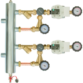 Zestaw mieszający ze sprzęgłem hydraulicznym BPS 977, dwa człony z zaworem obrotowym ARV 362, pompy Wilo Para SC