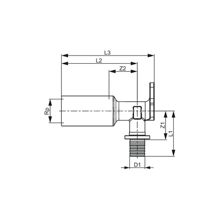 Kolano 90' TECE TECEFLEX Mosiądz 16mm x 1/2'' (ZZ x GW) 82mm