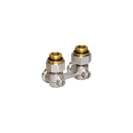 DWURUROWY BLOK KURKÓW KĄTOWYCH ME1/50 - niklowany High line