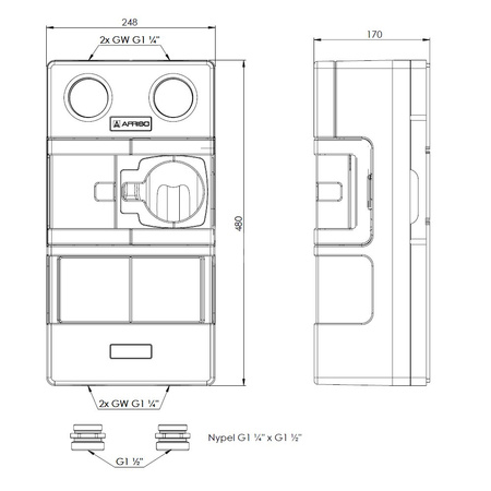 Grupa pompowa PrimoTherm K 180-1 DN32, bez mieszania, bez pompy