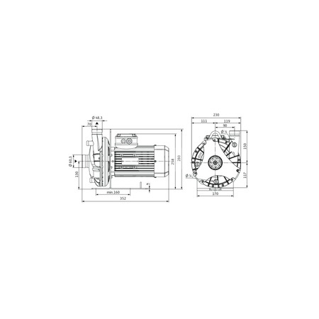 Pompa obiegowa Wilo-BAC 40-125-0.75_71/2-DM/R-2-IE3, dławnicowa o konstrukcji blokowej z przyłączem Victaulic. Zmniejszenie kosztów cyklu życia pompy dzięki optymalizacji sprawności. Korpus pompy wykonany z tworzywa sztucznego.