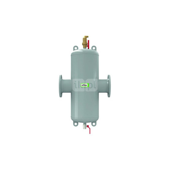 Separator mikropęcherzy powietrza i osadów Extwin TW 168.3 R szare, kołnierz rewizyjny, ze spawanymi króćcami