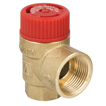 Zawór bezpieczeństwa do c.o. MS, 2 bar, Rp1/2" x Rp3/4"