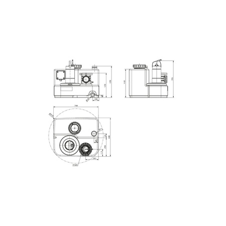 Pompa do ścieków WILO DrainLift SANI-M50 Hz / 5.5m³/h / 3.2W