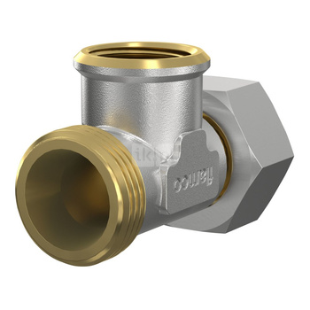 Trójnik 90' FLAMCO MEIBES Mosiądz x 21.3mm x 26.9mm (3/4 cala (20) x 1/2 cala (15) x 3/4 cala (20)) (Gwint wewnętrzny gazowy walcowy (BSPP) x Gwint wewnętrzny cylindryczny BSPT-Rp (ISO 7-1 / EN 10226-1) x Gwint zewnętrzny gazowy walcowy (BSPP))