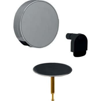 Zestaw wykończeniowy syfonu wannowego, biały/chrom błyszczący