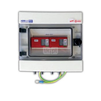 Rozdzielnica PV DEHN DC/2/T1+T2/0/A - komplet 1000V 2 łańcuchy modułów 1000V/ 2 pary wejść do falownika PV typ 1+2